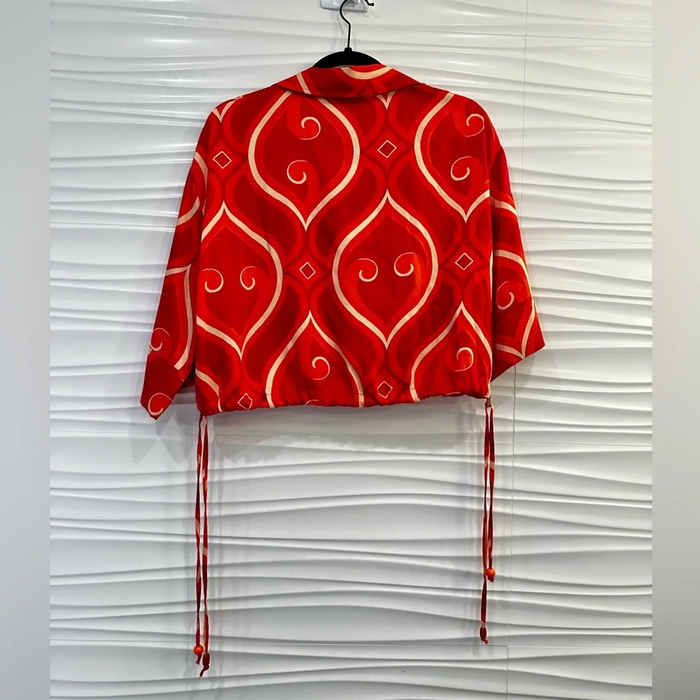 NWT Retro Summer Spring Zara Print Top - Picture 13 of 14